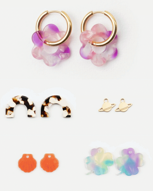 PACK 1 paire + 4 charms au choix